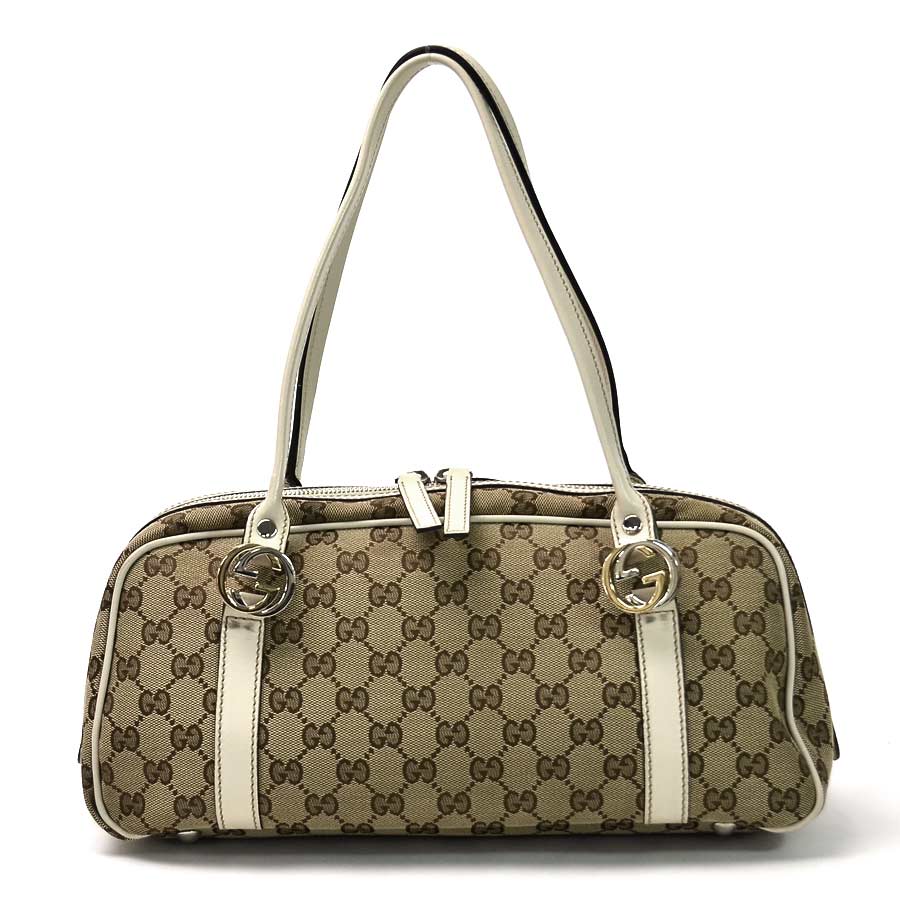 Auth GUCCI GG Pattern Shoulder Bag GG Canvas x Leather 232958 - 31205 | eBay