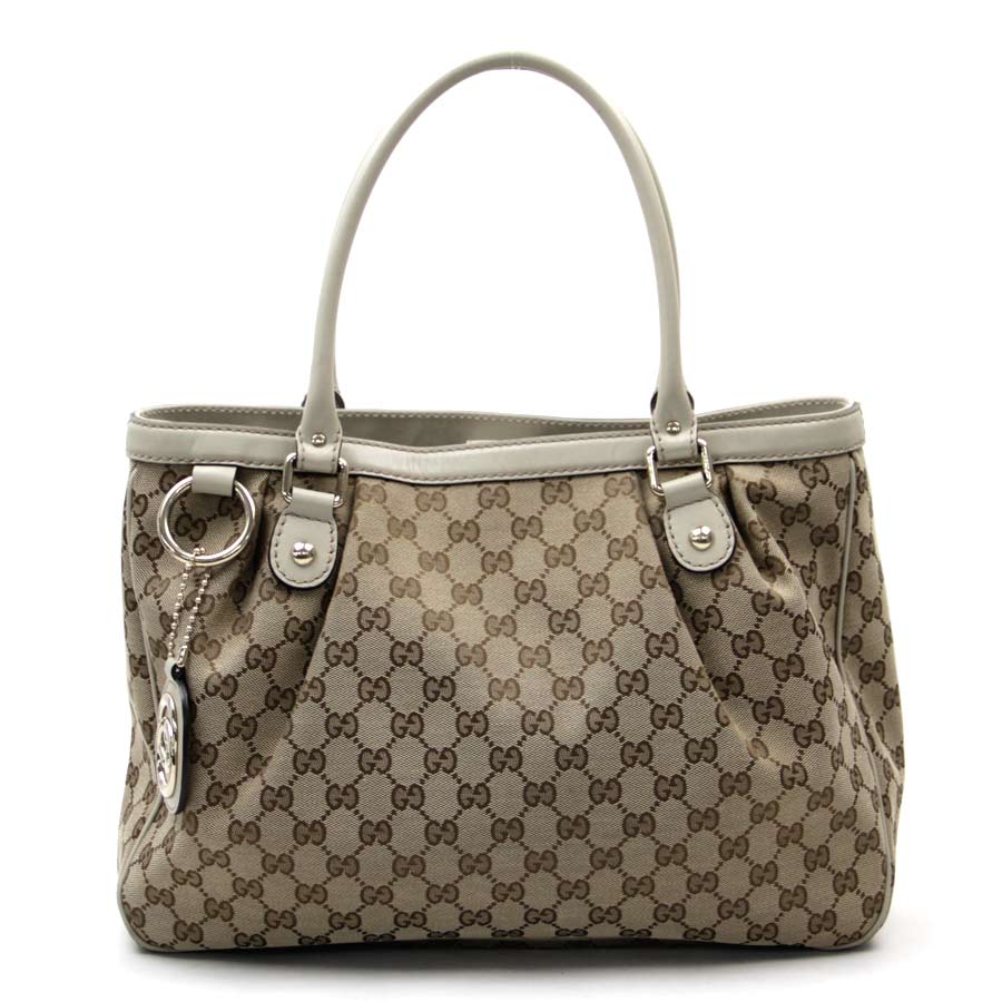 Auth GUCCI GG Pattern Shoulder Bag Beige GG Canvas x Leather 296835 - 39568